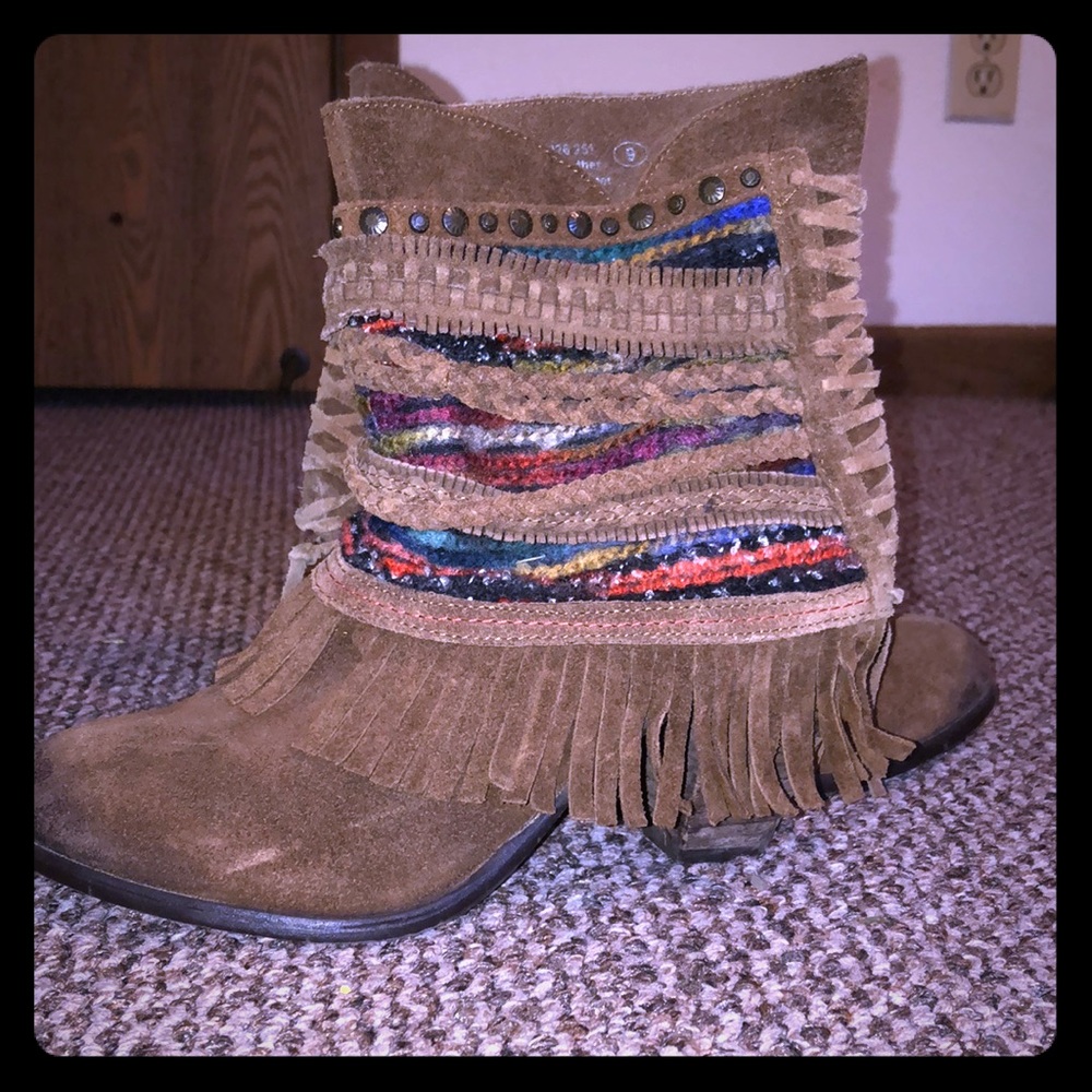 Never worn boho booties